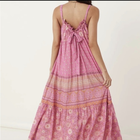 Spell Utopia Strappy Sundress In Pink Flamingo - Picture 2 of 4